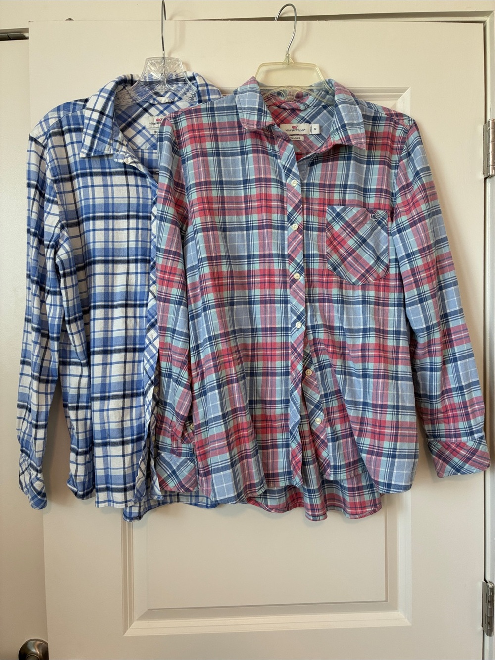 Vineyard Vines Women’s Plaid Button-Down Shirt - Blue & Pink